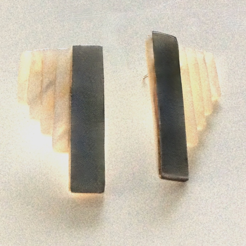 Vintage Modernist Mother-of-Pearl Earrings